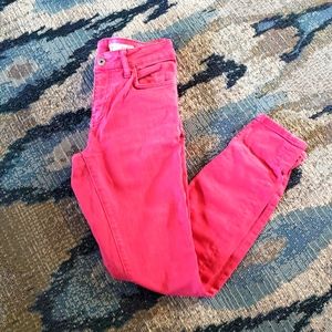 Pink Anthropologie MidRise Skinny Jeans size 27